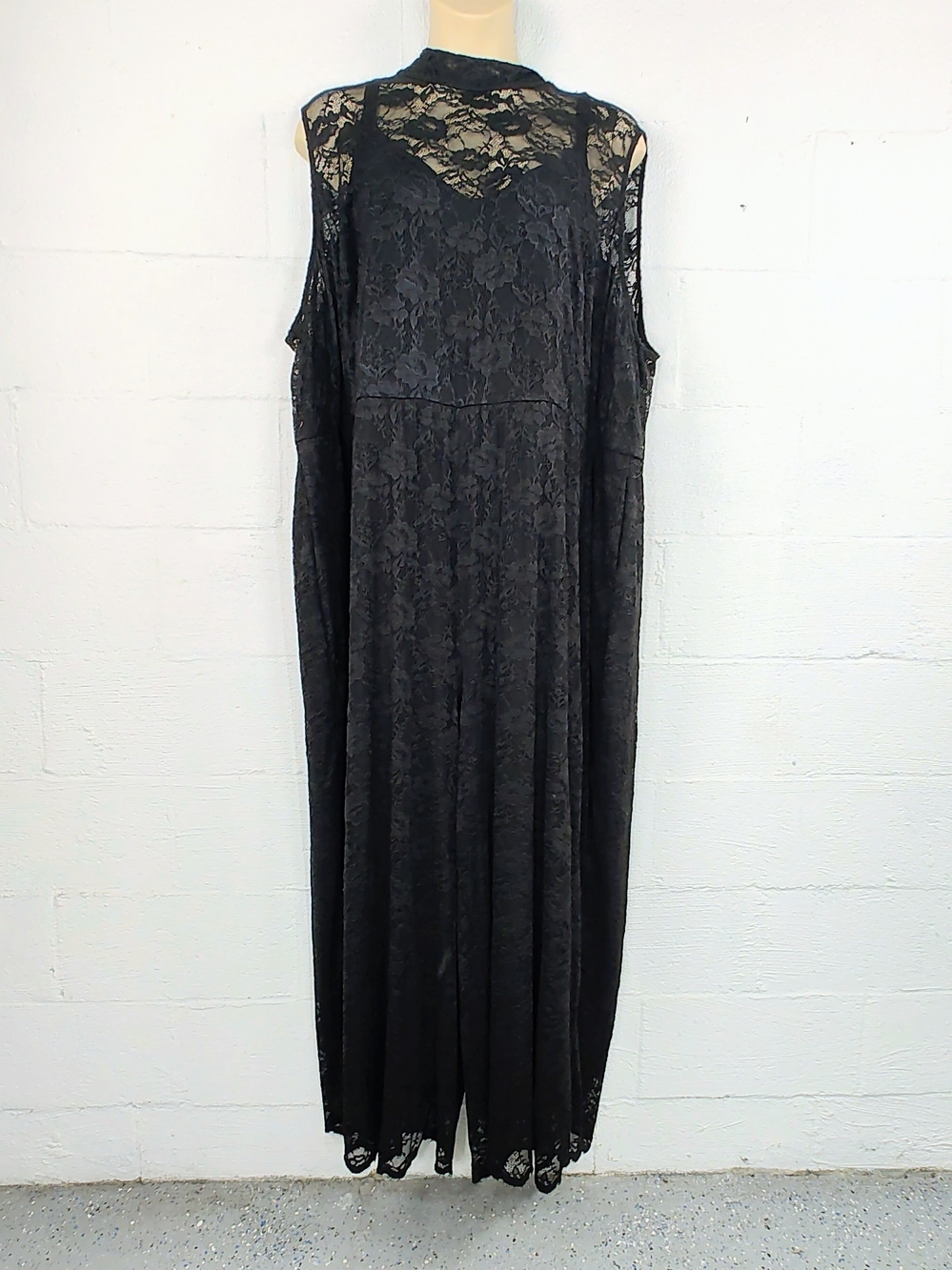 Universal Standard Black Stretch Lace Jumpsuit